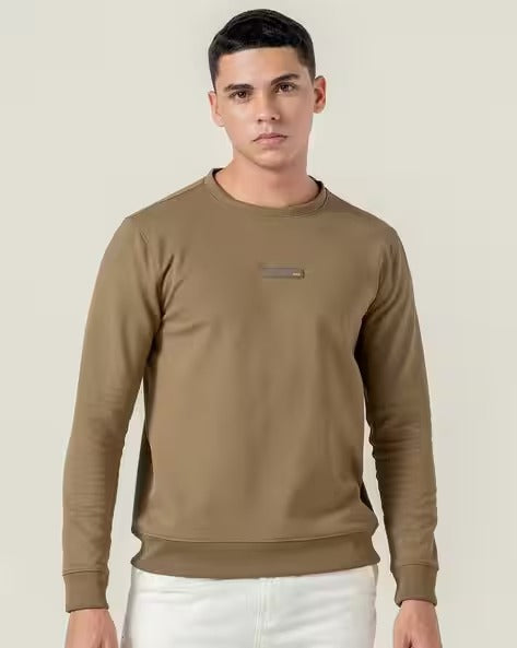 Men Regular Fit Crew-Neck Sweatshirt