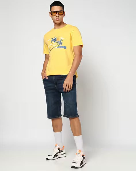 Men Graphic Print Crew-Neck T-Shirt